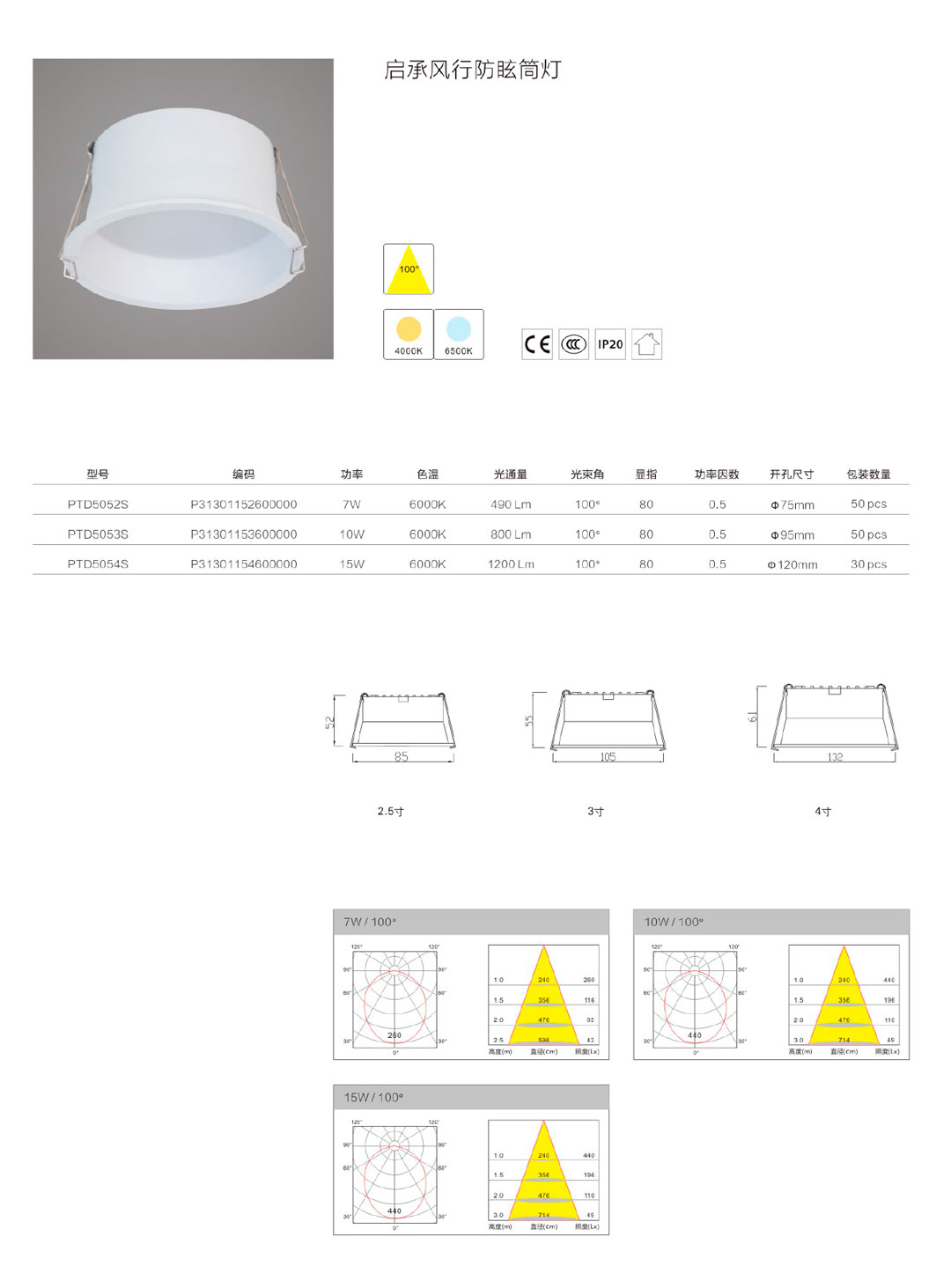 啟承風(fēng)行防眩簡燈